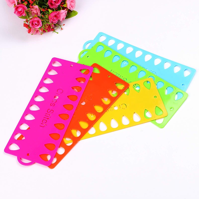 TCOTBE 5 Pack Embroidery Floss Organizer,Cross Stitch Thread Holder Storage Tool 20 Positions Craft Storage Holder Tools Accessory for Cotton Thread Craft DIY Sewing Storage Multicolor - Image 3